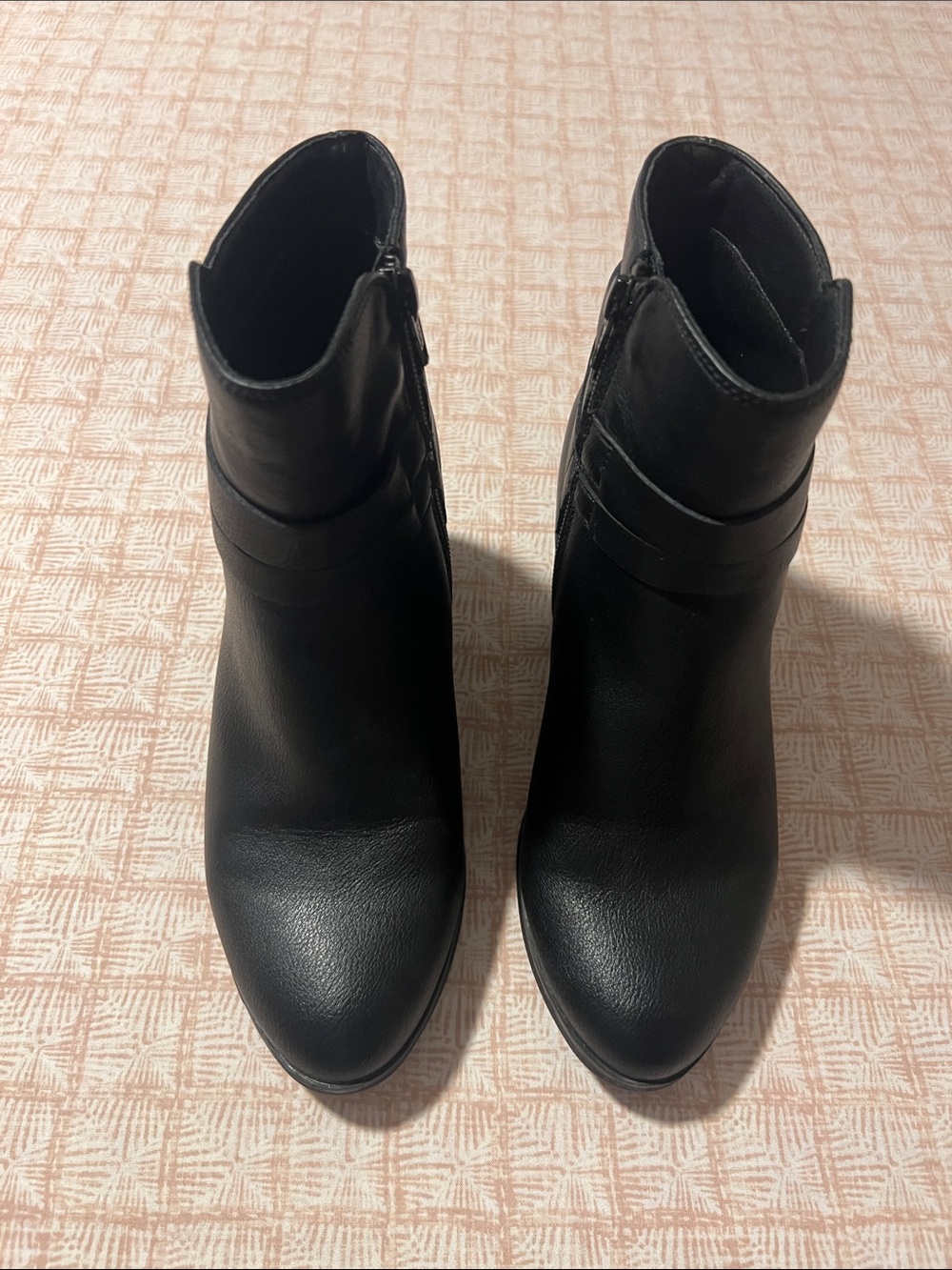 Style & Co. Black Ankle Booties with Side Zip Detail